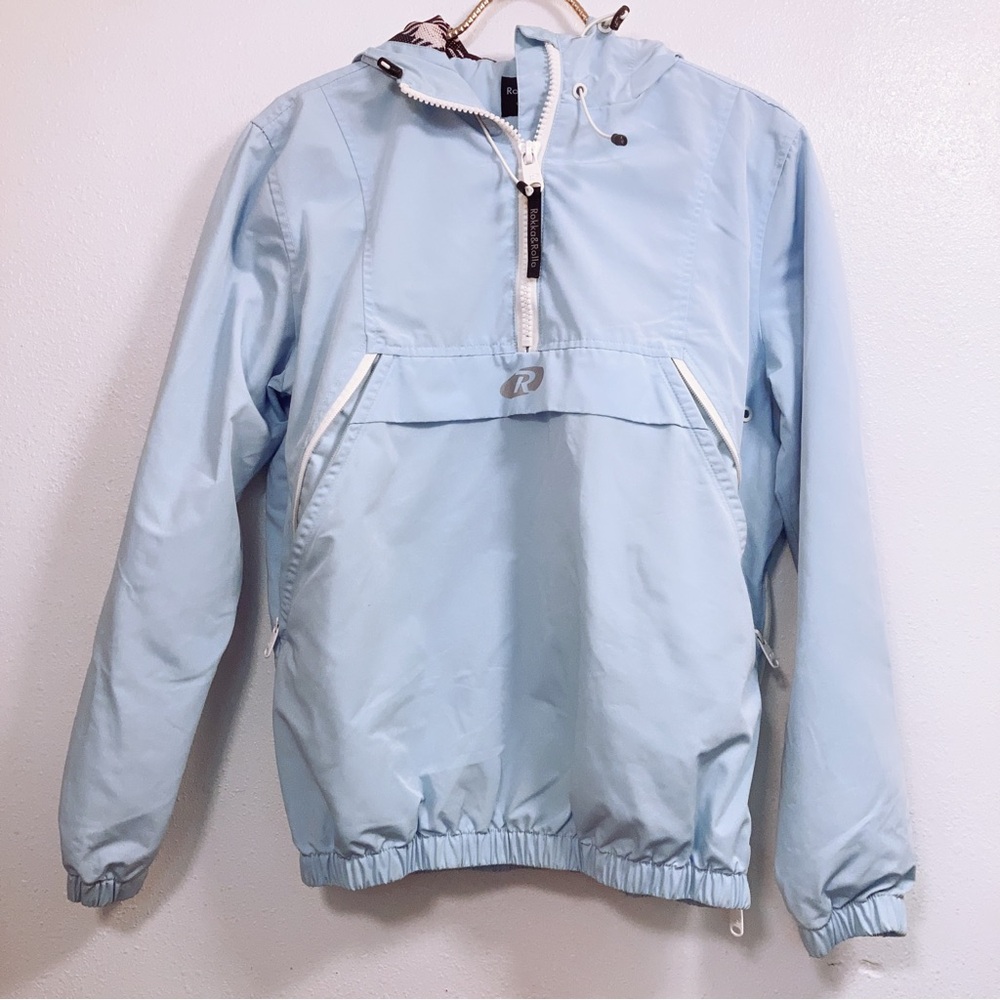 Light Blue Hooded Anorak Pullover Jacket by Rokka&Rolla